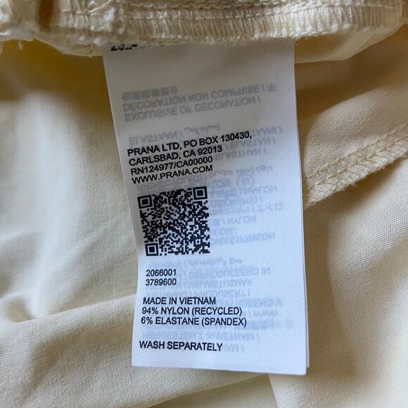 Prana Send Off Pant Women's L Sweet Cream Wide Leg Relaxed Straight High Rise - Picture 7 of 12